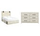 Cambeck Queen Panel Bed with 2 Storage Drawers with Dresser