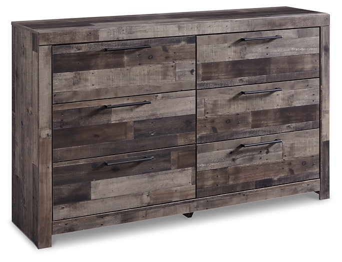 Derekson Queen Panel Bed with 4 Storage Drawers with Dresser