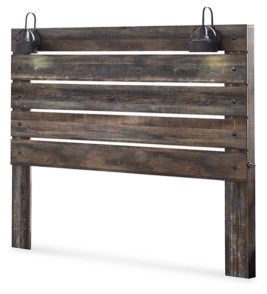 Drystan King Panel Headboard with Mirrored Dresser and Chest