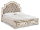 Realyn Queen Upholstered Bed with 2 Nightstands