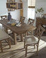 Moriville Counter Height Dining Table and 4 Barstools with Storage