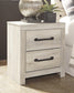 Cambeck Queen Upholstered Panel Headboard with Mirrored Dresser, Chest and Nightstand